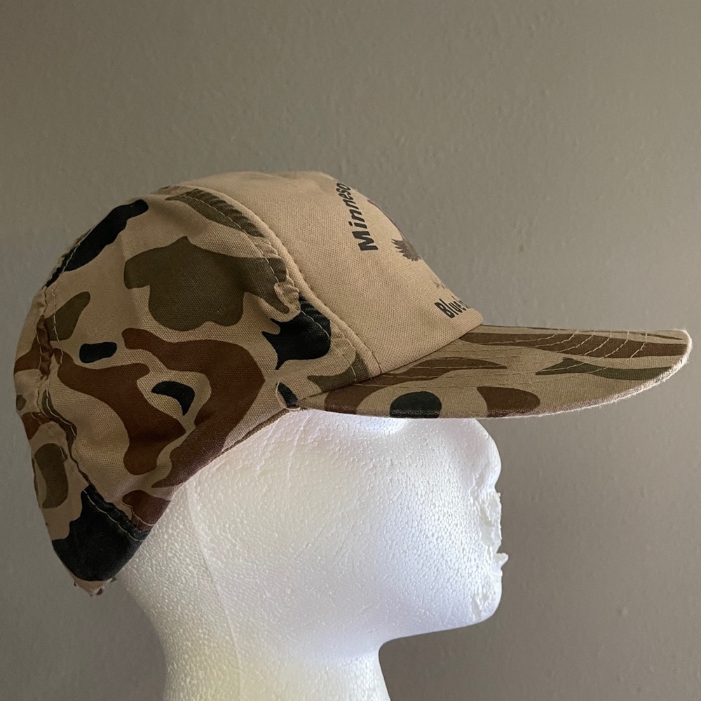Vintage Trucker SnapBack Hat Tan Brown Camo Minnesota Pheasants Cap Worn In OS - Picture 4 of 13